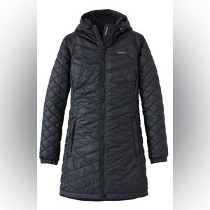 BNWT LL Bean Fleece Lined Polartec coat black size small